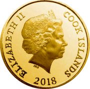 Cook Islands Ten Dollars Unicorn 2018 IRB ELIZABETH II COOK ISLANDS 2018 coin obverse Cook Islands Ten Dollars Unicorn 2018 IRB ELIZABETH II COOK ISLANDS 2018 coin obverse