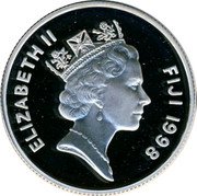 Fiji Two Dollars Launch of the Queen Elizabeth 1998 Proof ELIZABETH II FIJI 1998 RDM coin obverse Fiji Two Dollars Launch of the Queen Elizabeth 1998 Proof ELIZABETH II FIJI 1998 RDM coin obverse