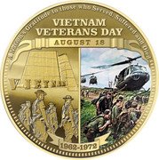 Niue Two Dollars Vietnam Veterans Day 2023  Proof A NATION'S GRATITUDE TO TJOSE WHO SRVED, SUFFERED AND DIED VIETNAM VETERANS DAY AUGUST 18 VIETNAM 1962-1972 coin reverse Niue Two Dollars Vietnam Veterans Day 2023  Proof A NATION'S GRATITUDE TO TJOSE WHO SRVED, SUFFERED AND DIED VIETNAM VETERANS DAY AUGUST 18 VIETNAM 1962-1972 coin reverse