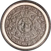 Mexico 1/10 Onza Aztec Calendar 1987 Mº Proof  coin reverse Mexico 1/10 Onza Aztec Calendar 1987 Mº Proof  coin reverse