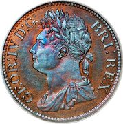 UK 1/100 Dollar George IV Pattern 1823  KM# Pn4 GEOR:IV D:G: BRI:REX. coin obverse UK 1/100 Dollar George IV Pattern 1823  KM# Pn4 GEOR:IV D:G: BRI:REX. coin obverse