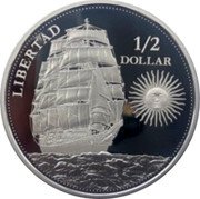 Fiji 1/2 Dollar History of Seafaring. Libertad 2018 LIBERTAD 1/2 DOLLAR coin reverse