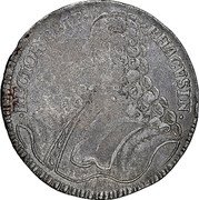 Croatia 1/2 Tallero Poluvizlin 1748 KM# 13 RECTOR REIP RHACVSIN coin obverse Croatia 1/2 Tallero Poluvizlin 1748 KM# 13 RECTOR REIP RHACVSIN coin obverse