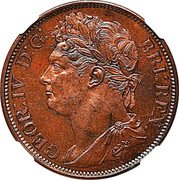 UK 1/50 Dollar (George IV) KM# Pn5 GEOR:IV D:G: BRI:REX. coin obverse UK 1/50 Dollar (George IV) KM# Pn5 GEOR:IV D:G: BRI:REX. coin obverse