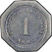USA 1 Cent (Alaska Rural Rehabilitation Corporation) GOOD FOR ONE CENT IN TRADE 1 ARRC coin reverse USA 1 Cent (Alaska Rural Rehabilitation Corporation) GOOD FOR ONE CENT IN TRADE 1 ARRC coin reverse