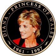 Cook Islands 1 Dollar Diana Princess of Wales. Red suit and facing left 2008 Proof 1961 - 1997 DIANA PRINCESS OF WALES coin reverse Cook Islands 1 Dollar Diana Princess of Wales. Red suit and facing left 2008 Proof 1961 - 1997 DIANA PRINCESS OF WALES coin reverse