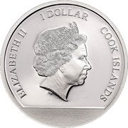 Cook Islands 1 Dollar Elizabeth II Love Globe 2021  Prooflike ELIZABETH II 1 DOLLAR COOK ISLANDS IRB coin obverse