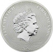Cook Islands One Dollar Elizabeth II Silver Star 2020 ELIZABETH II COOK ISLANDS IRB 2019 coin obverse Cook Islands One Dollar Elizabeth II Silver Star 2020 ELIZABETH II COOK ISLANDS IRB 2019 coin obverse