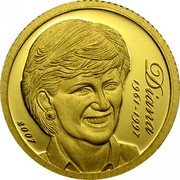 Cook Islands 10 Dollars (Diana.) 2007 DIANA 1961 - 1997 2007 coin reverse Cook Islands 10 Dollars (Diana.) 2007 DIANA 1961 - 1997 2007 coin reverse