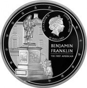 Cook Islands 10 Dollars Elizabeth II Benjamin Franklin 2021  Proof ELIZABETH II COOK ISLANDS IRB 10 DOLLARS BENJAMIN FRANKLIN THE FIRST AMERICAN coin obverse