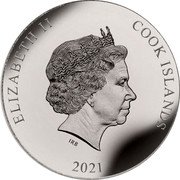 Cook Islands 10 Dollars Elizabeth II E5 Hayabusa 2021  Proof ELIZABETH II COOK ISLANDS IRB 2021 coin obverse