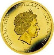 Cook Islands 10 Dollars Elizabeth II English Rose 2021  Proof ELIZABETH II 10 DOLLARS COOK ISLANDS IRB 2021 coin obverse
