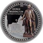 Cook Islands 10 Dollars Elizabeth II George Washington 2021  Proof MS 2021 GEORGE WASHINGTON FIRST PRESIDENT OF THE UNITED STATES coin reverse