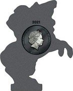 Cook Islands 10 Dollars Elizabeth II Napoleon Bonaparte 2021  Antiqued 2021 ELIZABETH II COOK ISLANDS IRB 10 DOLLARS coin obverse