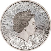 Cook Islands 10 Dollars Elizabeth II The Wave 2023  Proof ELIZABETH II 10 DOLLARS COOK ISLANDS IRB 2023 coin obverse