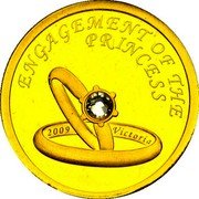 Cook Islands 10 Dollars (Engagement of Sweden´s Princess Victoria to Daniel Westling) 2009 VICTORIA ENGAGEMENT OF THE PRINCESS coin reverse Cook Islands 10 Dollars (Engagement of Sweden´s Princess Victoria to Daniel Westling) 2009 VICTORIA ENGAGEMENT OF THE PRINCESS coin reverse