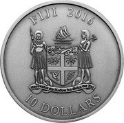 Fiji 10 Dollars (Malaysian Tiger) FIJI 2016 10 DOLLARS coin obverse