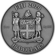 Fiji 10 Dollars (Persian Art) FIJI 2020 REREVAKA NA KALOU KA DOKA NA TUI 3 OZ AG 999 AM 10 DOLLARS coin obverse Fiji 10 Dollars (Persian Art) FIJI 2020 REREVAKA NA KALOU KA DOKA NA TUI 3 OZ AG 999 AM 10 DOLLARS coin obverse