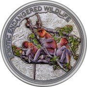 Fiji 10 Dollars (Proboscis Monkey) EXOTIC ENDANGERED WILDLIFE coin reverse Fiji 10 Dollars (Proboscis Monkey) EXOTIC ENDANGERED WILDLIFE coin reverse