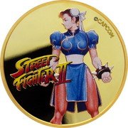 Fiji 10 Dollars (Street Fighter II 30th Anniversary. Chun Li) STREET FIGHTER II ©CAPCOM coin reverse Fiji 10 Dollars (Street Fighter II 30th Anniversary. Chun Li) STREET FIGHTER II ©CAPCOM coin reverse