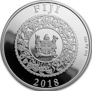 Fiji 10 Dollars Year of the Dog. Pearl 2018 FIJI 2018 REREVAKA NA KALOU KA DOKA NA TUI 1 OZ AG 999 coin obverse Fiji 10 Dollars Year of the Dog. Pearl 2018 FIJI 2018 REREVAKA NA KALOU KA DOKA NA TUI 1 OZ AG 999 coin obverse