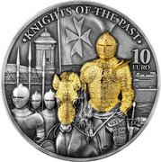 Malta 10 Euro Knights of the Past. Rider 2023  (fr) BU hauts reliefs KNIGHTS OF THE PAST 10 EURO MF coin reverse