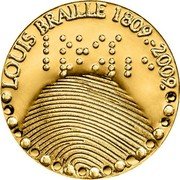 Croatia 10 Kuna 200th Anniversary of Birth of Louis Braille 2010 Proof KM# 94 LOUIS BRAILLE 1809.-2009. ⠇⠕⠥⠊⠎ ⠃⠗⠁⠊	⠇⠇⠑ coin reverse Croatia 10 Kuna 200th Anniversary of Birth of Louis Braille 2010 Proof KM# 94 LOUIS BRAILLE 1809.-2009. ⠇⠕⠥⠊⠎ ⠃⠗⠁⠊	⠇⠇⠑ coin reverse
