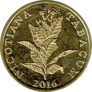 Croatia 10 Lipa Circulation Coin. Tobacco 2016 KM# 16 NICOTIANA TABACUM KK 2020. coin reverse Croatia 10 Lipa Circulation Coin. Tobacco 2016 KM# 16 NICOTIANA TABACUM KK 2020. coin reverse