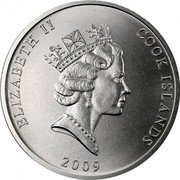Cook Islands 100 Dollars (HMS Bounty) 2009 COOK ISLANDS ELIZABETH II coin obverse Cook Islands 100 Dollars (HMS Bounty) 2009 COOK ISLANDS ELIZABETH II coin obverse