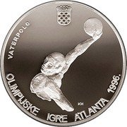 Croatia 100 Kuna Olympic Games in Atlanta 1996 Proof KM# 42 VATERPOLO KH OLIMPIJSKE IGRE ATLANTA 1996. coin reverse Croatia 100 Kuna Olympic Games in Atlanta 1996 Proof KM# 42 VATERPOLO KH OLIMPIJSKE IGRE ATLANTA 1996. coin reverse