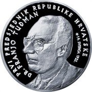 Croatia 150 Kuna First Croatian President dr. Franjo Tudman 1997 Proof KM# 59 PRVI PREDSJEDNIK REPUBLIKE HRVATSKE DR. FRANJO TUĐMAN 14. SVIBNJA 1922. coin reverse Croatia 150 Kuna First Croatian President dr. Franjo Tudman 1997 Proof KM# 59 PRVI PREDSJEDNIK REPUBLIKE HRVATSKE DR. FRANJO TUĐMAN 14. SVIBNJA 1922. coin reverse