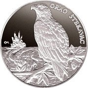 Croatia 150 Kuna White-tailed Eagle 1997 Proof KM# 69 ORAO ŠTEKAVAC coin reverse Croatia 150 Kuna White-tailed Eagle 1997 Proof KM# 69 ORAO ŠTEKAVAC coin reverse
