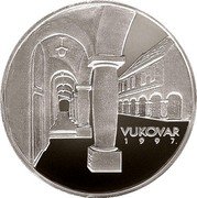 Croatia 150 Kuna City of Vukovar 1997 Proof KM# 67 VUKOVAR 1997. KH coin reverse Croatia 150 Kuna City of Vukovar 1997 Proof KM# 67 VUKOVAR 1997. KH coin reverse
