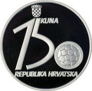 Croatia 150 Kuna FIFA World Cup. Germany 2006 Proof KM# 85 KUNA 150 REPUBLIKA HRVATSKA coin obverse Croatia 150 Kuna FIFA World Cup. Germany 2006 Proof KM# 85 KUNA 150 REPUBLIKA HRVATSKA coin obverse