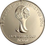 Croatia 150 Kuna FIFA World Cup Brasil 2013 Proof KM# 102 FIFA SVJETSKO PRVENSTVO 2014 FIFA WORLD CUP BRASIL coin reverse Croatia 150 Kuna FIFA World Cup Brasil 2013 Proof KM# 102 FIFA SVJETSKO PRVENSTVO 2014 FIFA WORLD CUP BRASIL coin reverse