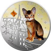 Fiji 2 Dollars (Abyssinian Cat) ABYSSINIAN SUPER CAT coin reverse Fiji 2 Dollars (Abyssinian Cat) ABYSSINIAN SUPER CAT coin reverse