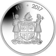 Fiji 2 Dollars (HM and HRH Coat of Arms) FIJI 2017 coin obverse