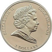 Cook Islands 2 Dollars (Tall Ships. Eagle) ELIZABETH II COOK ISLANDS 2 DOLLARS coin obverse Cook Islands 2 Dollars (Tall Ships. Eagle) ELIZABETH II COOK ISLANDS 2 DOLLARS coin obverse