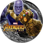 Fiji 2 Dollars Thanos 2018  MARVEL AVENGERS INFINITY WAR ©MARVEL coin reverse