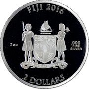 Fiji 2 Dollars The Dark Night Returns 2016  Proof FIJI 2016 2 OZ .999 FINE SILVER 2 DOLLARS coin obverse Fiji 2 Dollars The Dark Night Returns 2016  Proof FIJI 2016 2 OZ .999 FINE SILVER 2 DOLLARS coin obverse