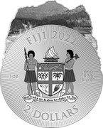 Fiji 2 Dollars (Yellowstone National Park) FIJI 2022 REREVAKA NA KALOU KA DOKA NA TUI 2 DOLLARS 1 OZ .999 FINE SILVER coin obverse Fiji 2 Dollars (Yellowstone National Park) FIJI 2022 REREVAKA NA KALOU KA DOKA NA TUI 2 DOLLARS 1 OZ .999 FINE SILVER coin obverse