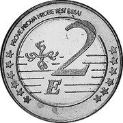 Russia 2 Euro (Caucasia Chechnya Fantasy Pattern) X# Pn8 2 E PROVE PROVA PROBE TEST ESSAI coin reverse
