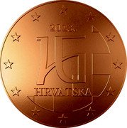 Croatia 2 Euro Cent Circulation Coin 2023 HRVATSKA coin obverse Croatia 2 Euro Cent Circulation Coin 2023 HRVATSKA coin obverse