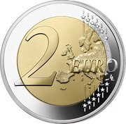 France 2 Euro Games of the XXXIII Olympiad 2024 Proof 2 EURO LL coin reverse