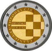 Croatia 2 Euro Introduction of the Euro 2023 2023 ČLANICA EUROPODRUČJA HRVATSKA coin obverse Croatia 2 Euro Introduction of the Euro 2023 2023 ČLANICA EUROPODRUČJA HRVATSKA coin obverse