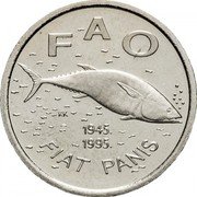 Croatia 2 Kune 50 Years of FAO. Tuna 1995 KM# 22 F A O KK 1945. 1995. FIAT PANIS coin reverse Croatia 2 Kune 50 Years of FAO. Tuna 1995 KM# 22 F A O KK 1945. 1995. FIAT PANIS coin reverse