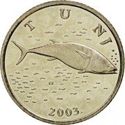 Croatia 2 Kune Circulation Coin 2003 KM# 10 TUNJ KK 1995. coin reverse Croatia 2 Kune Circulation Coin 2003 KM# 10 TUNJ KK 1995. coin reverse