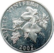 Croatia 2 Lipe Circulation Coin. Grapes 2002 KM# 14 VITIS VINIFERA 1994. KK coin reverse Croatia 2 Lipe Circulation Coin. Grapes 2002 KM# 14 VITIS VINIFERA 1994. KK coin reverse