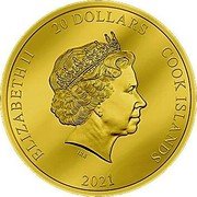 Cook Islands 20 Dollars Elizabeth II Hokkaido 2021  Proof ELIZABETH II 20 DOLLARS COOK ISLANDS IRB 2021 coin obverse