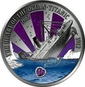 Fiji 20 Dollars (Titanic Heart of the Ocean) THE HEART OF THE OCEAN TITANIC 1912 2012 coin reverse Fiji 20 Dollars (Titanic Heart of the Ocean) THE HEART OF THE OCEAN TITANIC 1912 2012 coin reverse